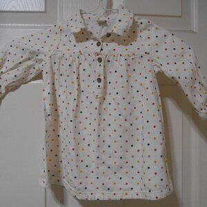 CUTE OLD NAVY BABY TODDLER GIRL SIZE 12-18 MONTHS FLANNEL TOP NIGHT SHIRT 👸